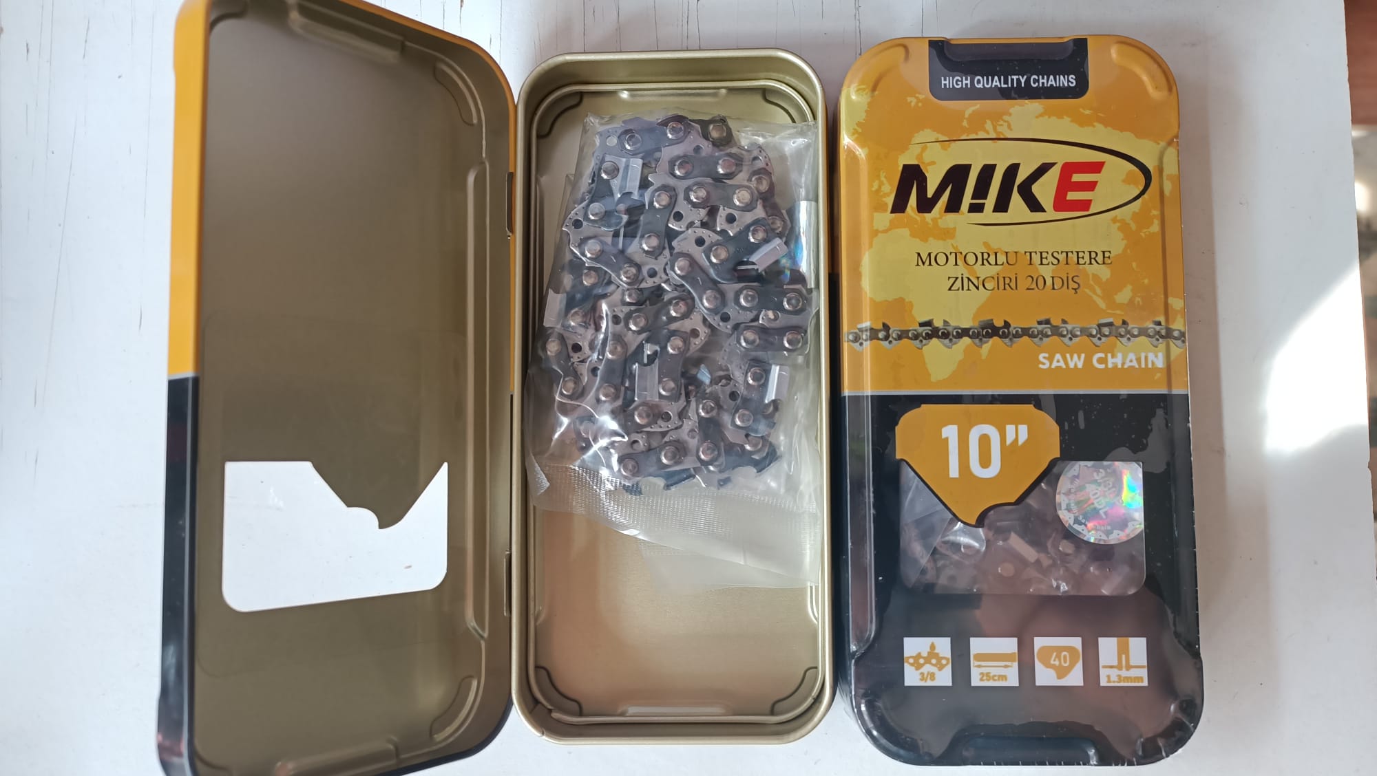KESİK ZİNCİR MİKE 91-22,5 DİŞ KÖŞELİ (METAL PAKET)